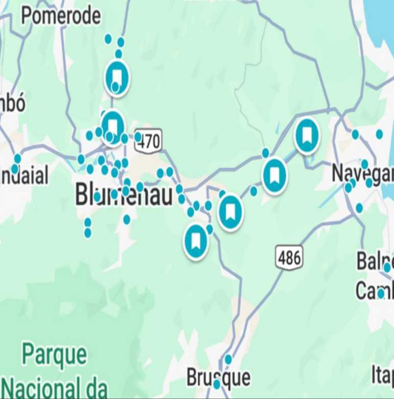 Mapa da região atendida Manoel pedra